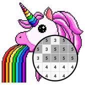 Unicorn Pixel Art Number 2.8