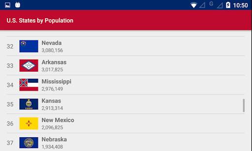 U.S. States by Population screenshot 3