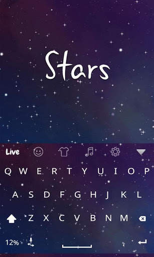 Stars Live Keyboard Theme screenshot 1
