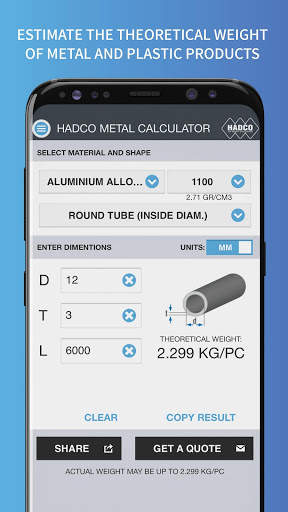Metal Weight Calculator screenshot 3