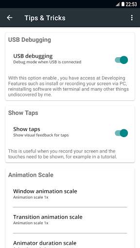 Developer Options screenshot 3
