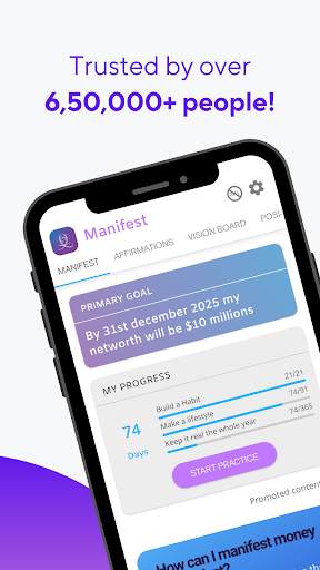 Law of attraction manifest app screenshot 1