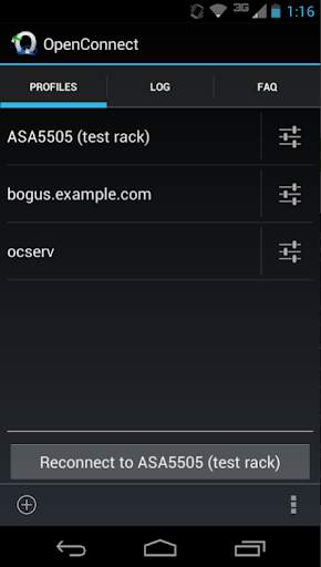 OpenConnect screenshot 1