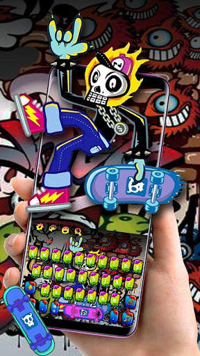 Graffiti Skull Keyboard screenshot 1