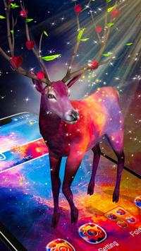 3D Fantasy Night Reindeer Launcher Theme screenshot 1