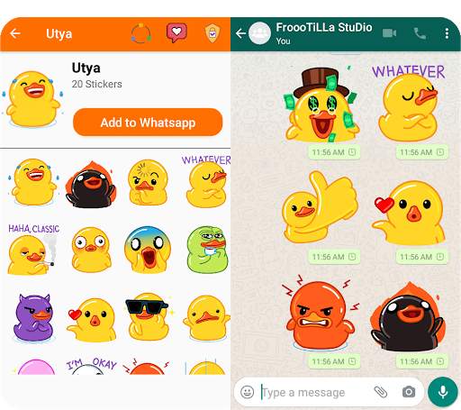 🐥Cute Duck Stickers - WAStickerApps🐥 screenshot 1