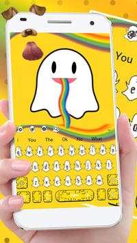 Cute Yellow Elfin Rainbow Keyboard Theme screenshot 1