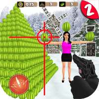 Target Watermelon Shoot 3D: Fruit Cut Games 2020