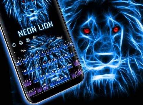 Neon Lion Keyboard Theme screenshot 5