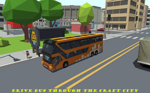 Craft World Bus Driving Simulator screenshot 2