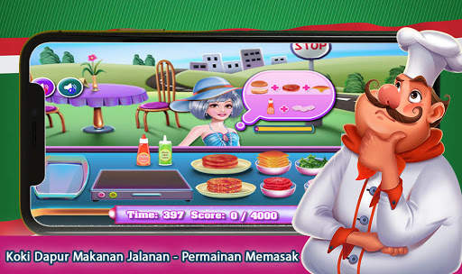 Koki Dapur Makanan Jalanan - Permainan Memasak screenshot 4