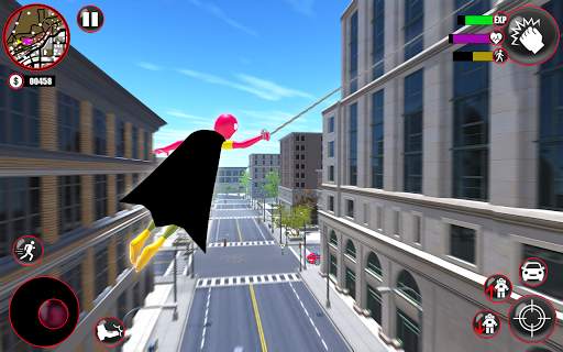 Flying Stickman Rope Hero - Crime City Rope Hero स्क्रीनशॉट 12
