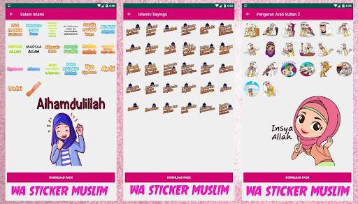 WA Sticker Muslimah Islamic Sticker Cute स्क्रीनशॉट 11
