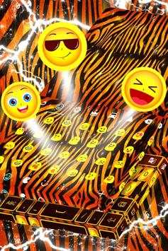 Tema Keyboard Tiger Emas screenshot 4