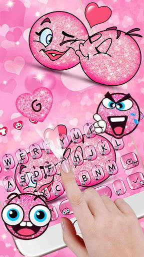 3D Valentine Love Emoji Keyboard Theme screenshot 3