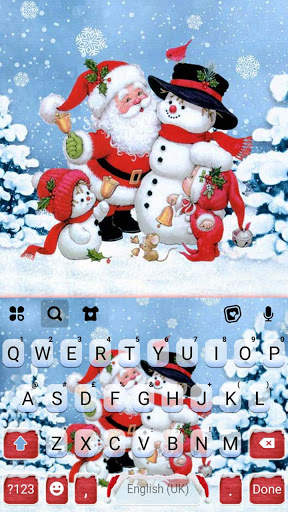 Christmas Santa कीबोर्ड पृष्ठभूमि स्क्रीनशॉट 5