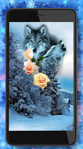 Wolves Roses Live Wallpaper screenshot 2