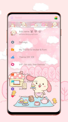 SMS Theme Rabbit Fluffy Pink screenshot 4