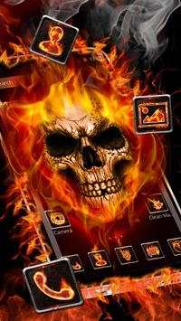 Fire Flaming Skull Theme screenshot 2