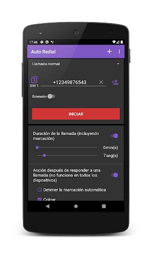 Auto rellamada screenshot 1