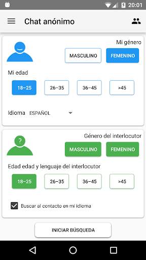Chat anónimo screenshot 1
