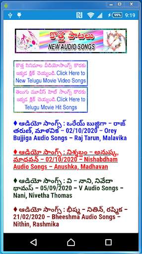Telugu New Songs App screenshot 1