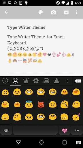 Type Writer Emoji Keyboard स्क्रीनशॉट 2