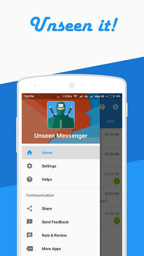 Unseen Messenger: No blue tick screenshot 1