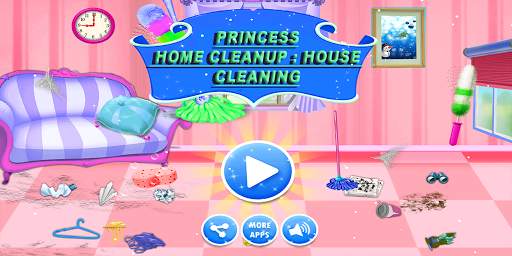 Princess Home Cleanup : House Cleaning Game screenshot 2