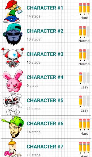 How to Draw Graffiti Character screenshot 1