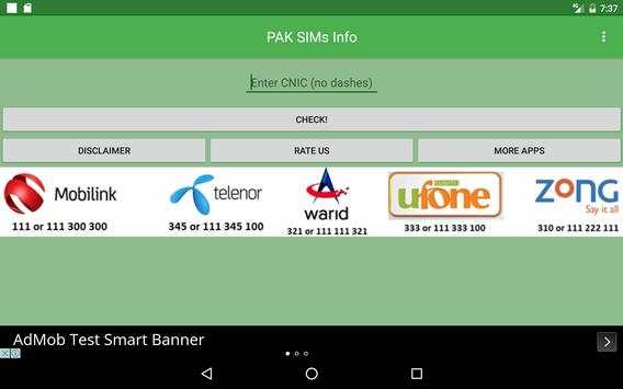 Pakistan CNIC SIMS CHECKER screenshot 4