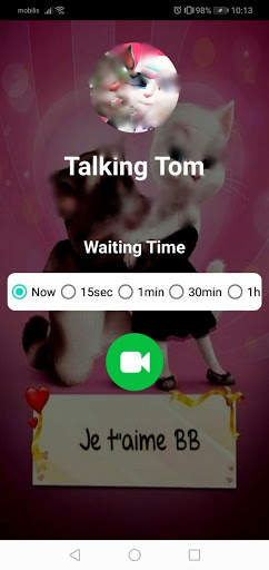 Cat Tom & Angela's Fake Vedio Call Simulation screenshot 1