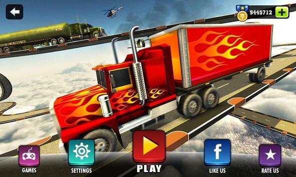 Impossible 18 wheeler Truck Driving Tracks screenshot 1