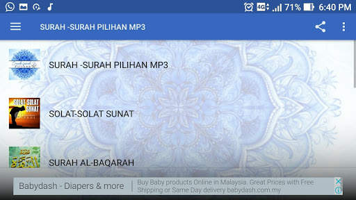 SURAH-SURAH PILIHAN MP3 screenshot 10