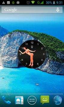 Sexy Girl Analog Clock Widget screenshot 2