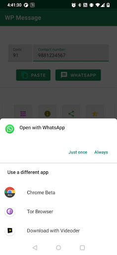 WPM -Send WhatsApp Messages without saving contact screenshot 3