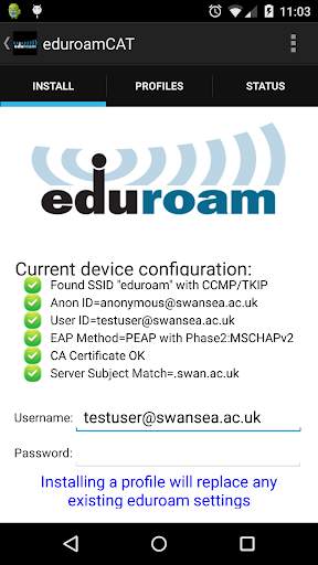 eduroam CAT скриншот 1