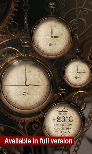FREE Gold Clock - Live wallpaper screenshot 2