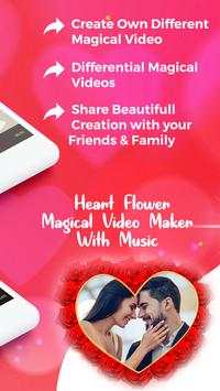 Heart Flower Magical Video Maker With Music screenshot 4