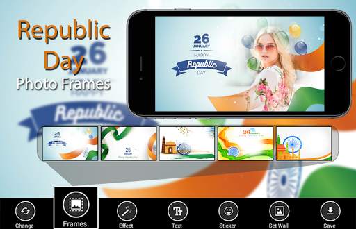 Republic Day Photo Frames - 26 jan cover hd editor screenshot 1