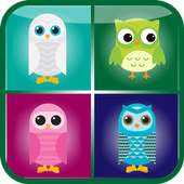 Cute Owl Matching Game logo