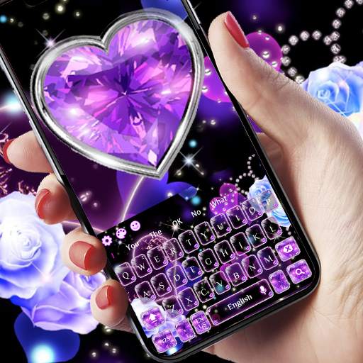 Purple Diamond Rose keyboard 10001001