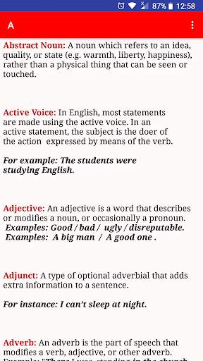 English Grammar Terms screenshot 3