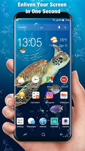 3D Broken Screen Ocean Live Wallpaper screenshot 5