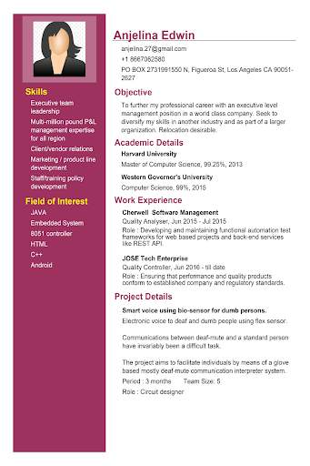 Curriculum vitae app CV Maker screenshot 20
