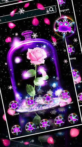 Galaxy Rose Launcher Theme Live HD Wallpapers screenshot 3