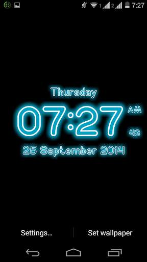 Neon Digital Clock Live Wallpaper screenshot 4