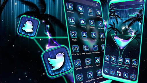 Neon Cocktail Launcher Theme screenshot 1