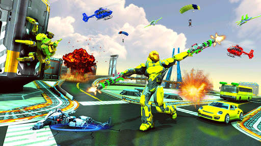 Bus Robot Car Transform - Flying Spider Robot Game screenshot 1