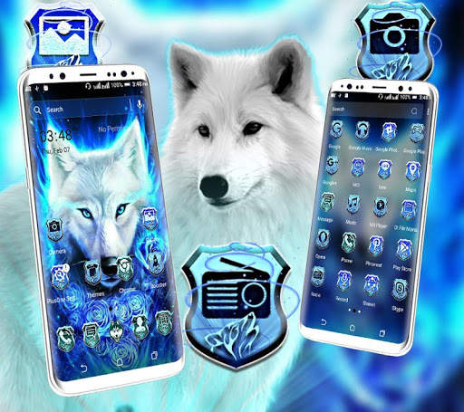 Blue Wolf Launcher Theme screenshot 4